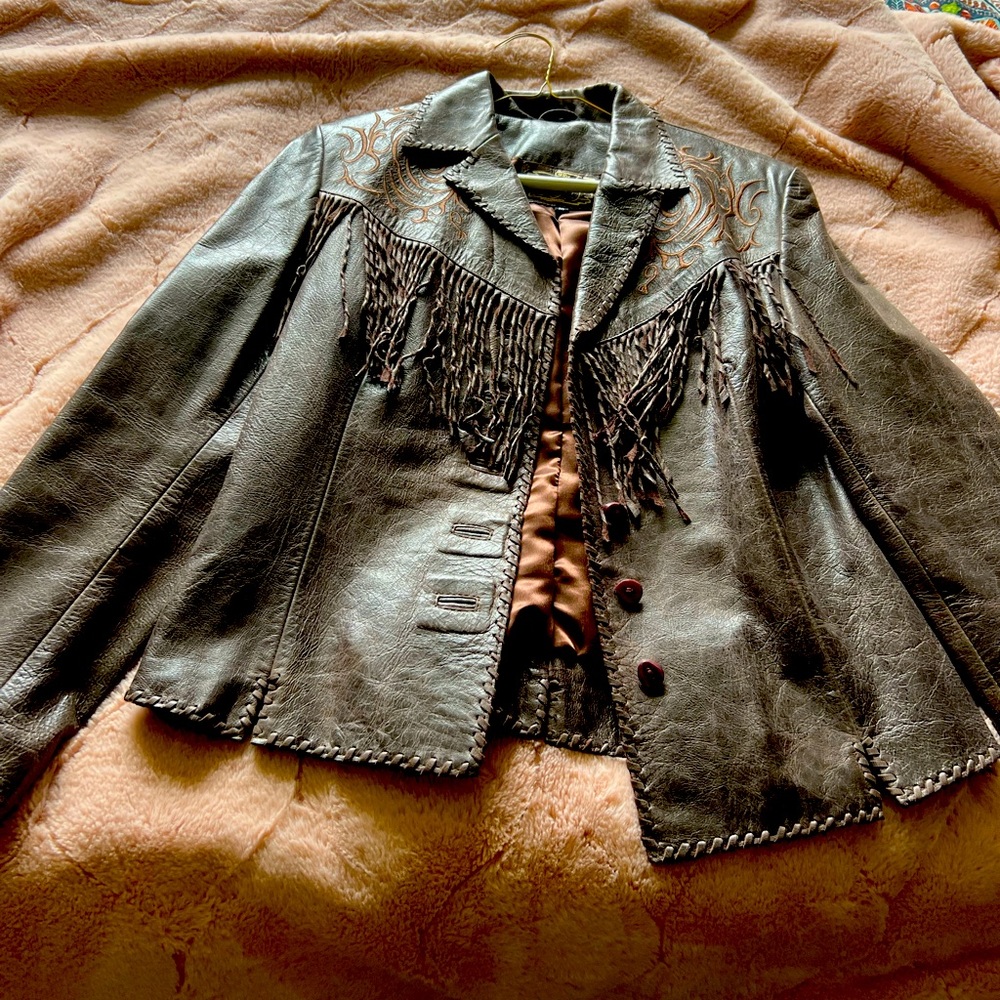 Old Gringo leather fringed jacket NWOT